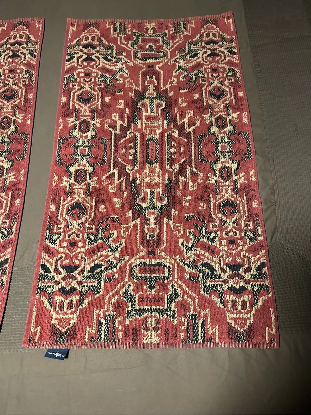 Vintage Ralph Lauren Home Southwestern AZTEK / Tribal hand towel set * RARE *